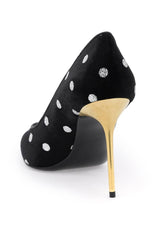 Balmain Polka Dot Velvet Pumps - Women - Piano Luigi