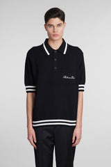 Balmain Polo In Black Wool And Polyester - Men - Piano Luigi