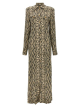 Balmain Python Pattern Shirt Dress - Women - Piano Luigi