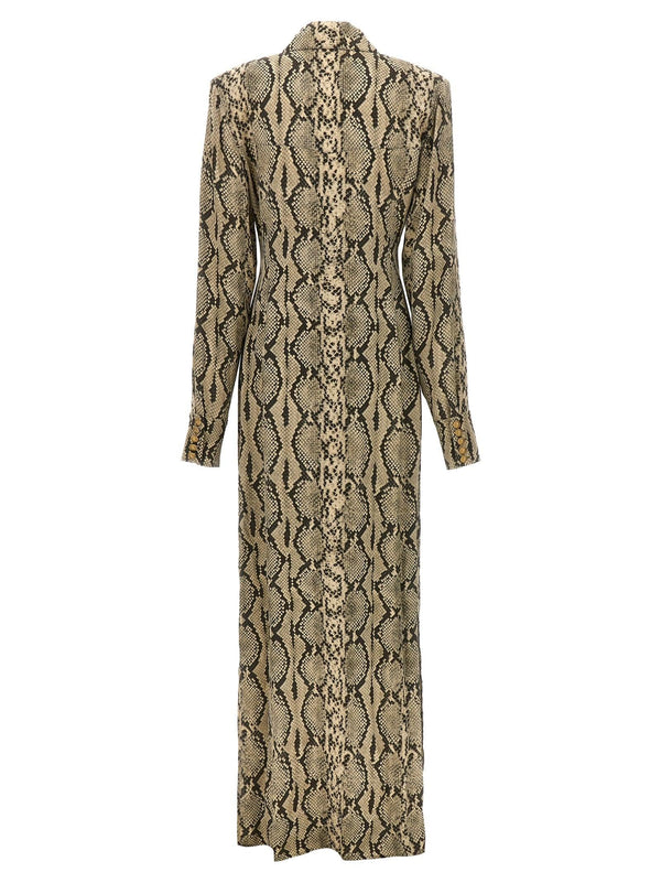 Balmain Python Pattern Shirt Dress - Women - Piano Luigi