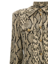 Balmain Python Pattern Shirt Dress - Women - Piano Luigi