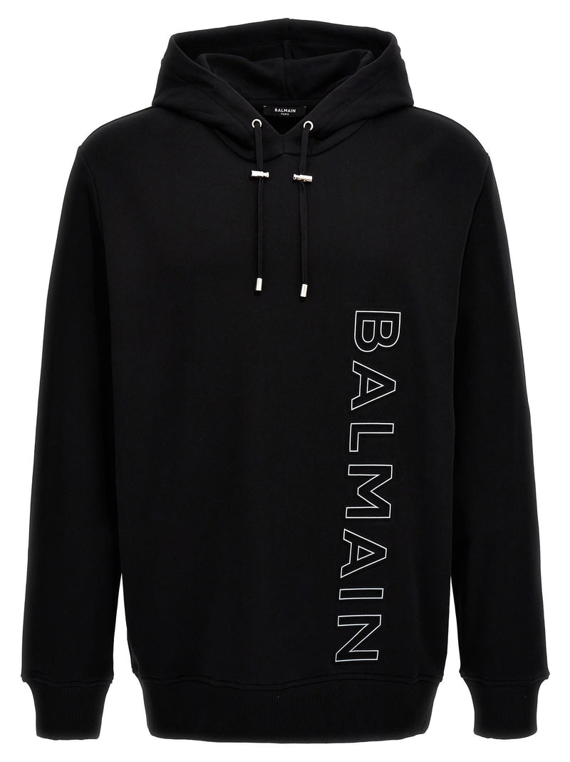 Balmain Reflective Logo Hoodie - Men - Piano Luigi