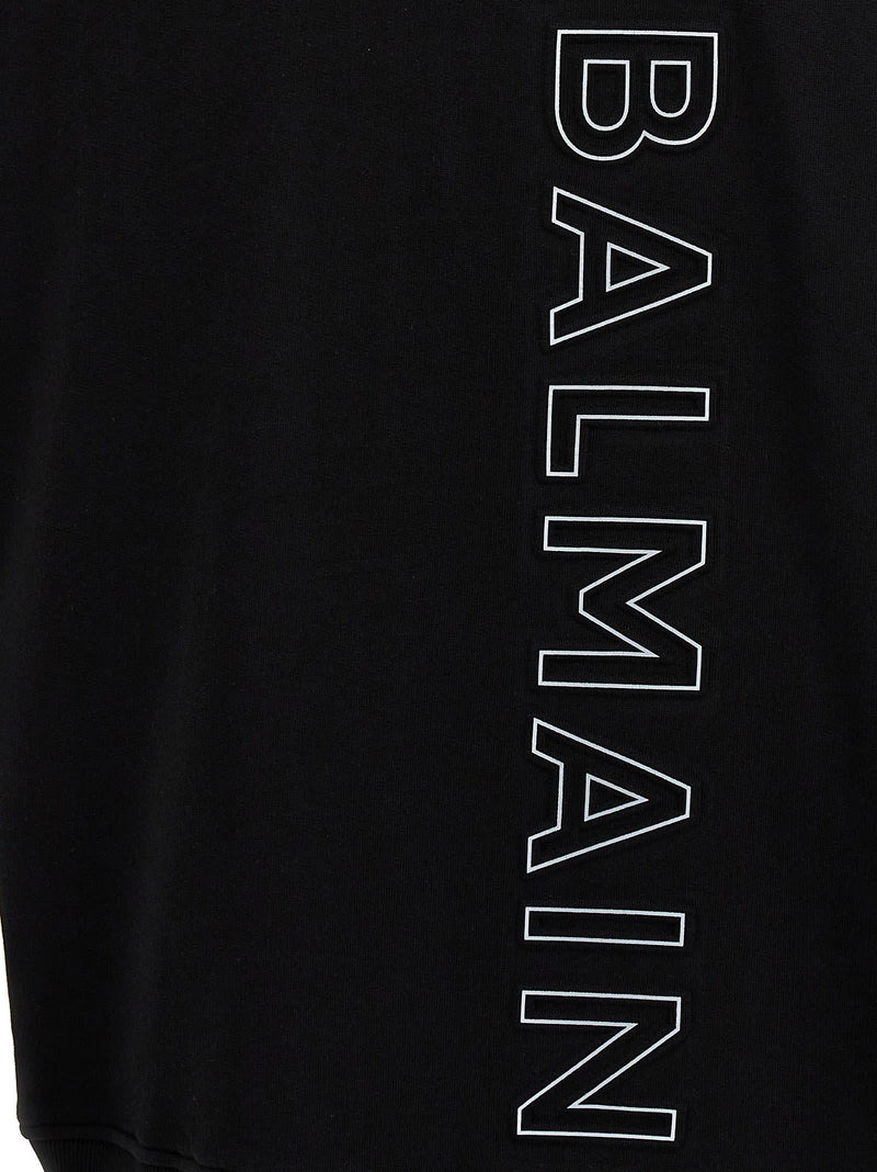 Balmain Reflective Logo Hoodie - Men - Piano Luigi