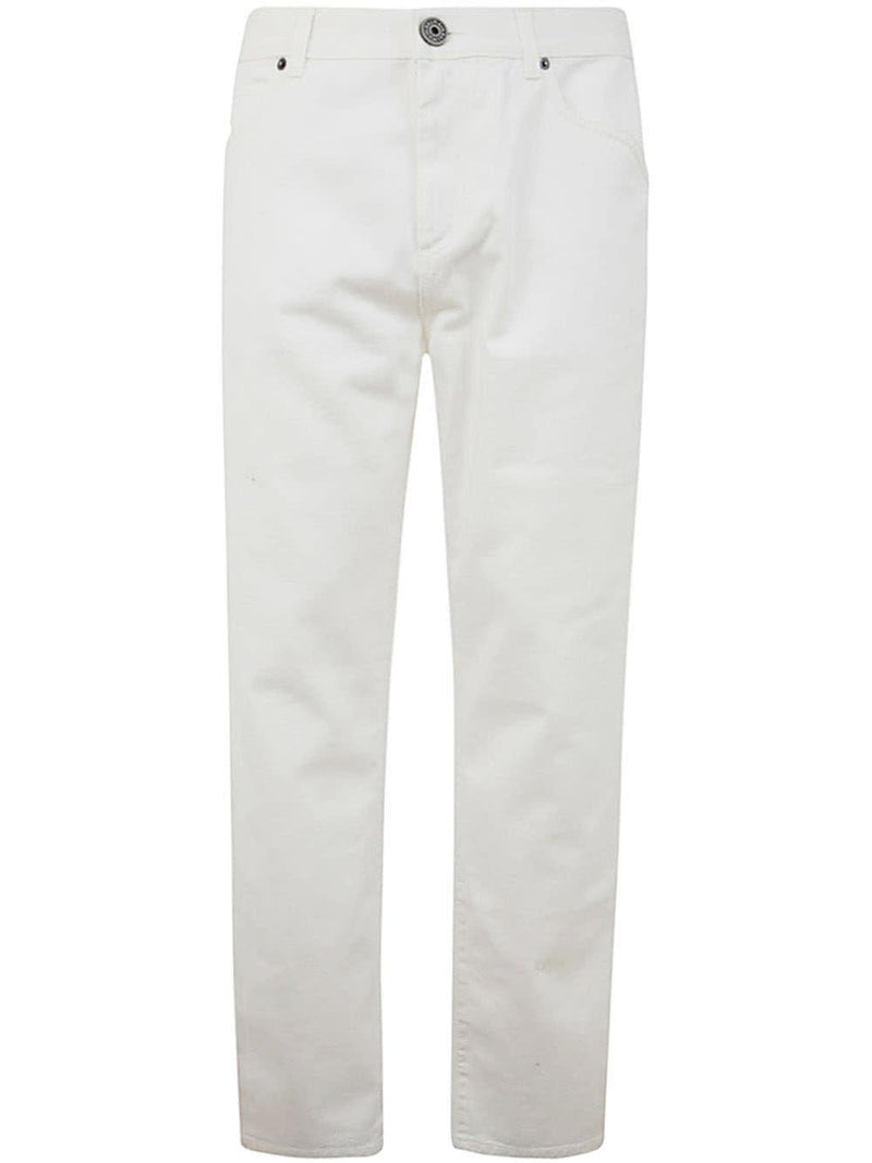 Balmain Regular Denim Pants White Wash - Men - Piano Luigi