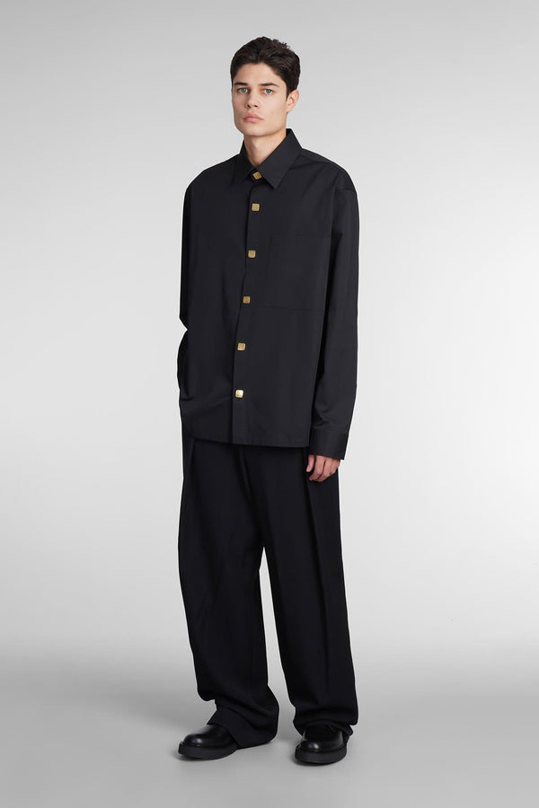 Balmain Shirt In Black Cotton - Men - Piano Luigi