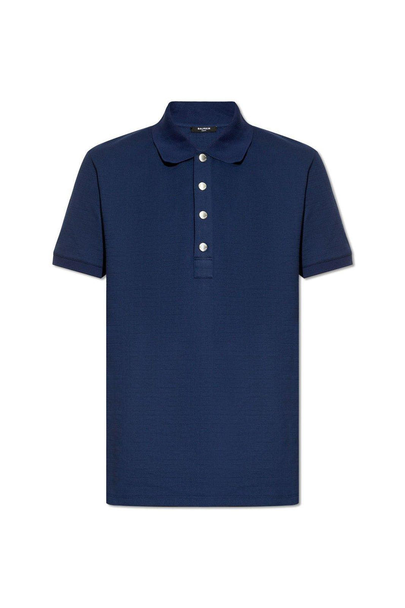 Balmain Short Sleeved Polo Shirt - Men - Piano Luigi