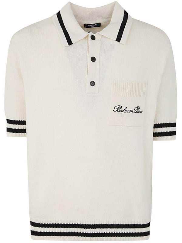 Balmain Signature Cotton Polo - Men - Piano Luigi