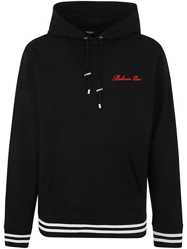 Balmain Signature Embroidery Hoodie - Men - Piano Luigi