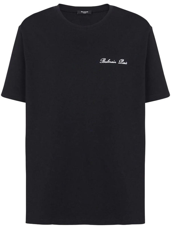 Balmain Signature Embroidery T-shirt Bulky Fit - Men - Piano Luigi