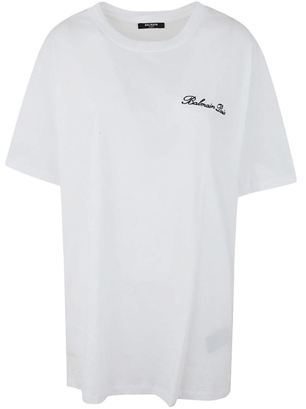 Balmain Signature Embroidery T-shirt Bulky Fit - Men - Piano Luigi