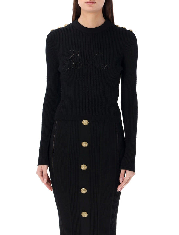 Balmain Signature Knit Jumper - Women - Piano Luigi