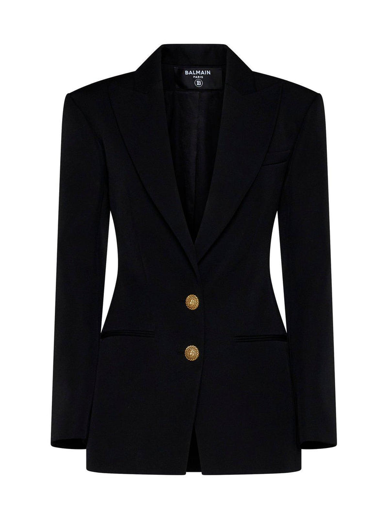 Balmain Single Breasted Sleeved Blazer - Women - Piano Luigi