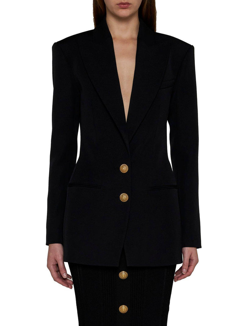 Balmain Single Breasted Sleeved Blazer - Women - Piano Luigi