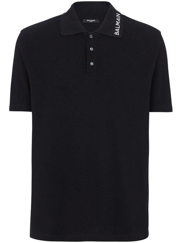 Balmain Stitch Collar Polo Straight Fit - Men - Piano Luigi