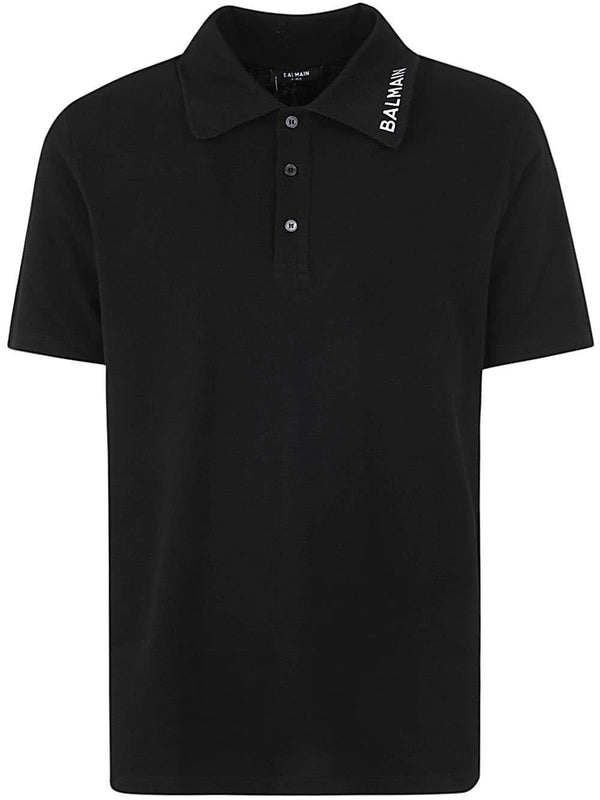 Balmain Stitch Collar Polo Straight Fit - Men - Piano Luigi