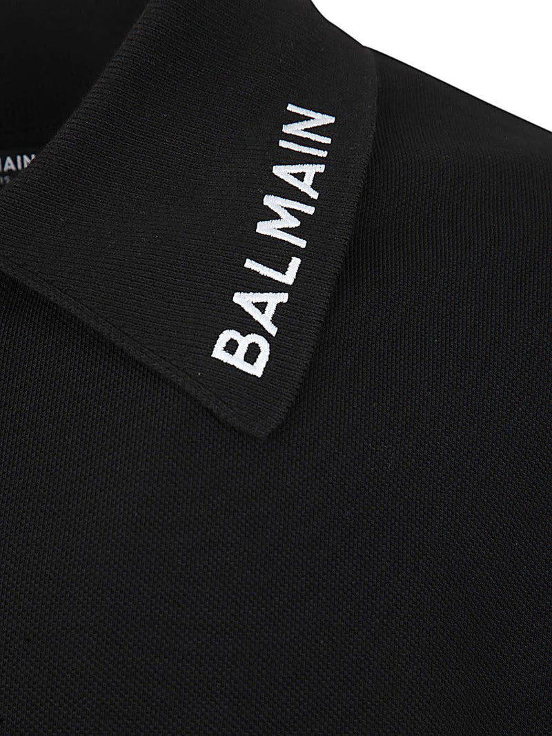 Balmain Stitch Collar Polo Straight Fit - Men - Piano Luigi