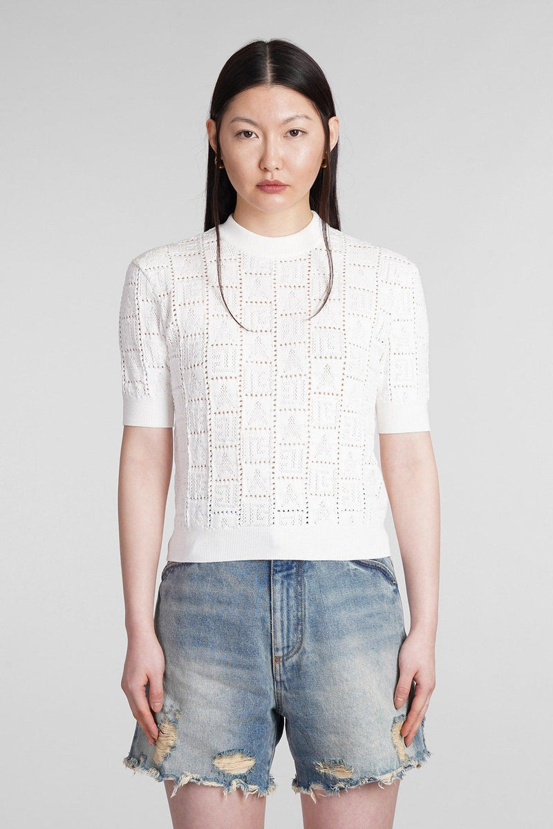 Balmain T-shirt In White Viscose - Women - Piano Luigi