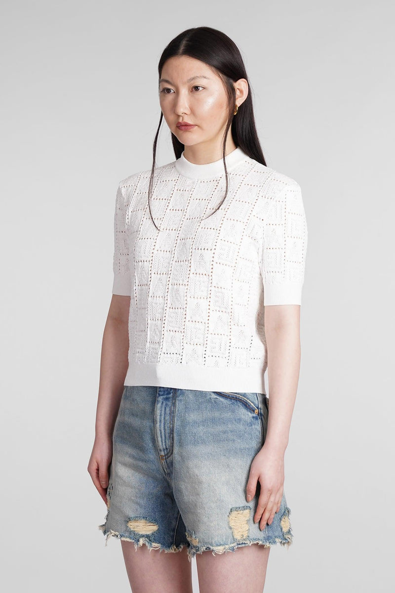 Balmain T-shirt In White Viscose - Women - Piano Luigi