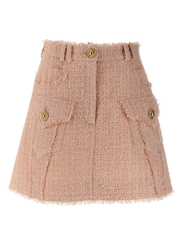 Balmain Tweed Mini Skirt - Women - Piano Luigi