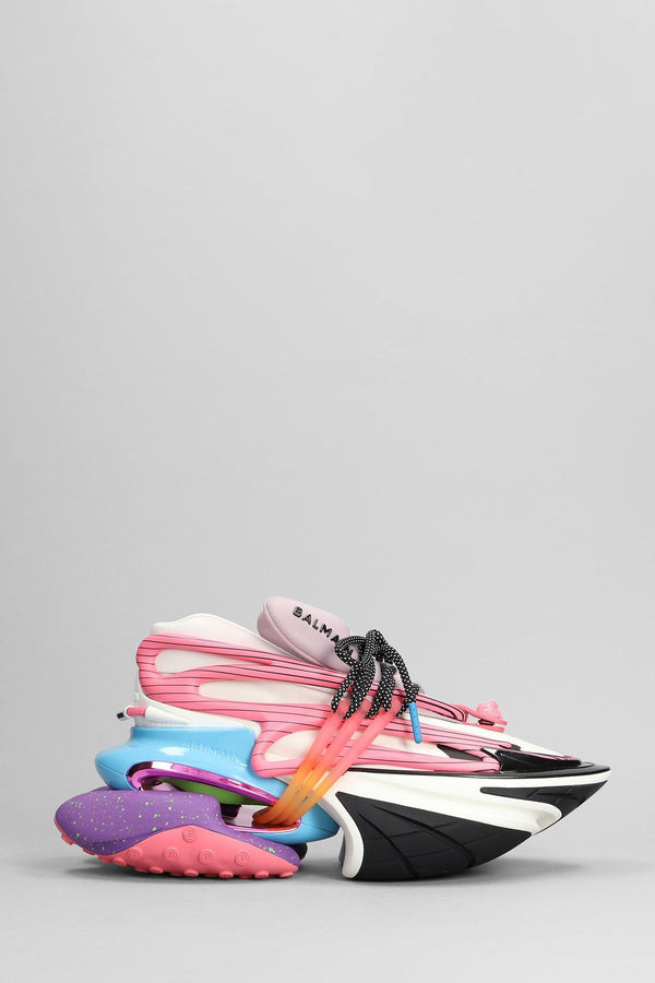 Balmain Unicorn Sneakers In Multicolor Nylon - Women - Piano Luigi