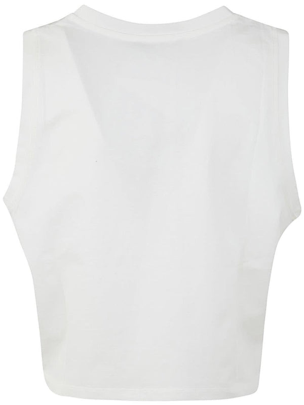 Balmain Western Print Cropped Tank Top - Women - Piano Luigi