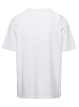 Balmain White Crewneck T-shirt With Contrasting Logo Lettering Print In Cotton Man - Men - Piano Luigi