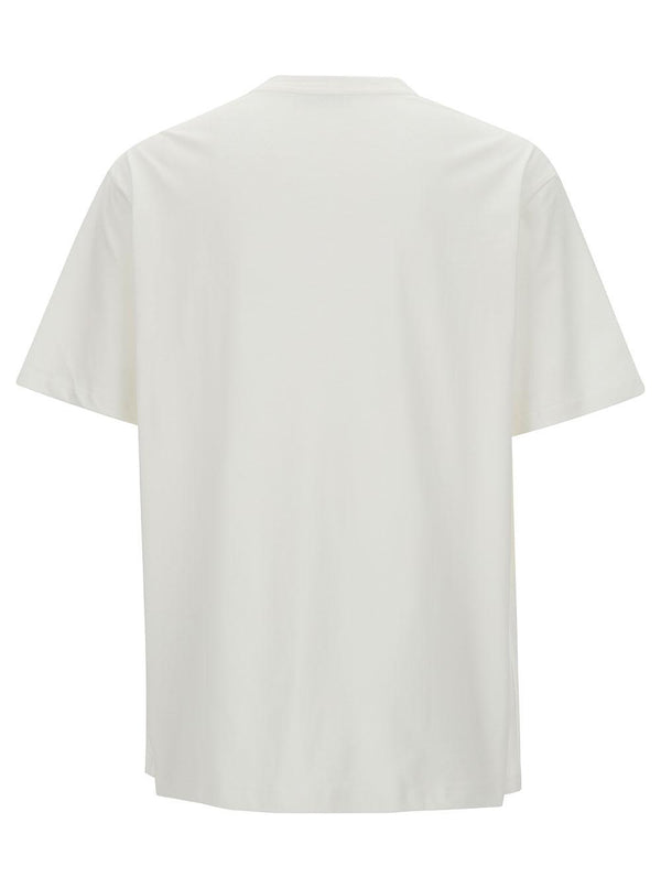 Balmain White T-shirt With Star Graphic Print In Cotton Man - Men - Piano Luigi