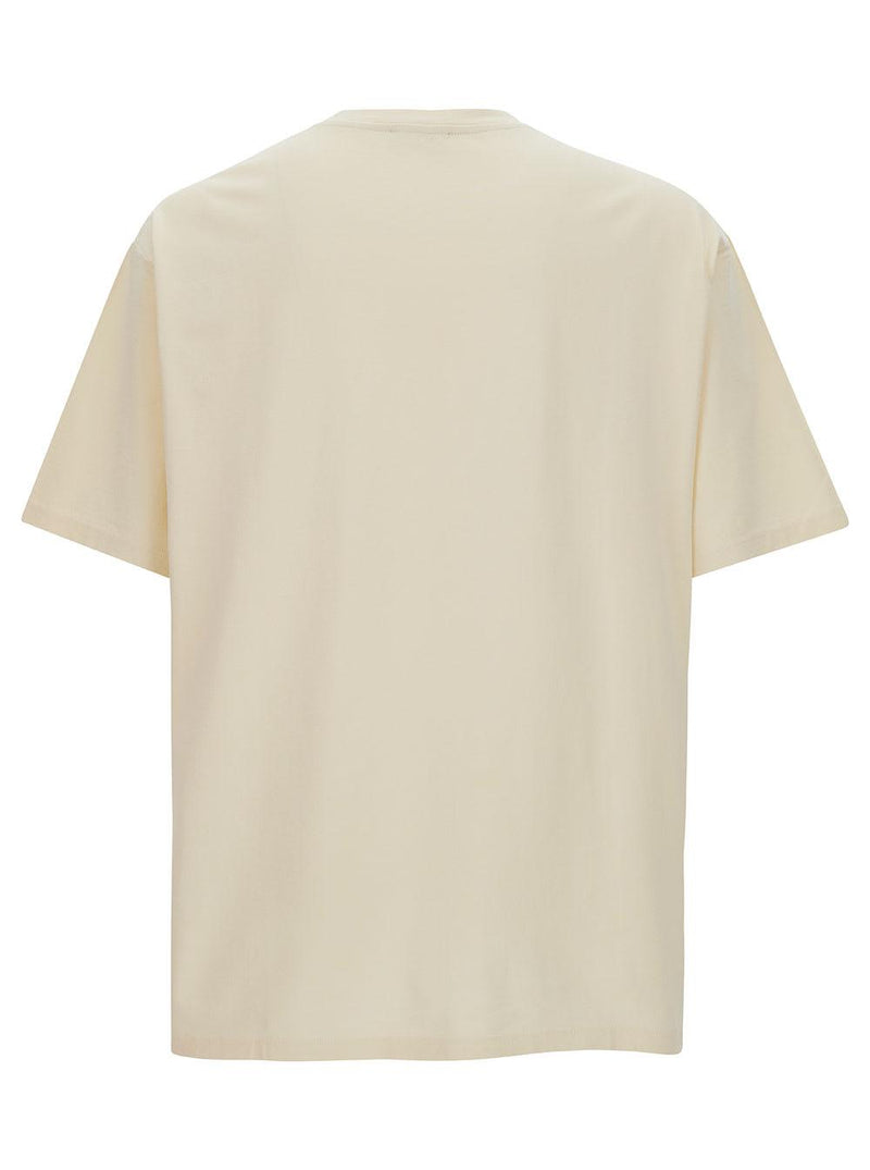 Balmain White T-shirt With Western Graphic Print In Cotton Man - Men - Piano Luigi