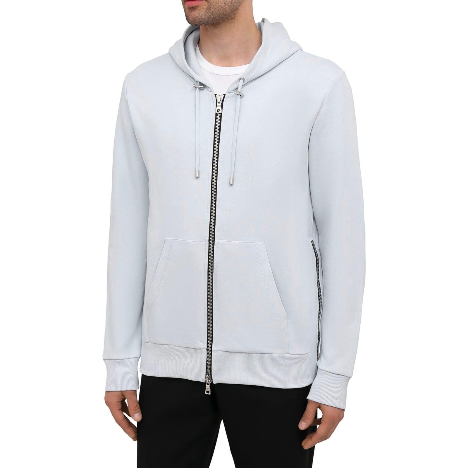 Balmain Zipped Logo Hoodie Men Piano Luigi