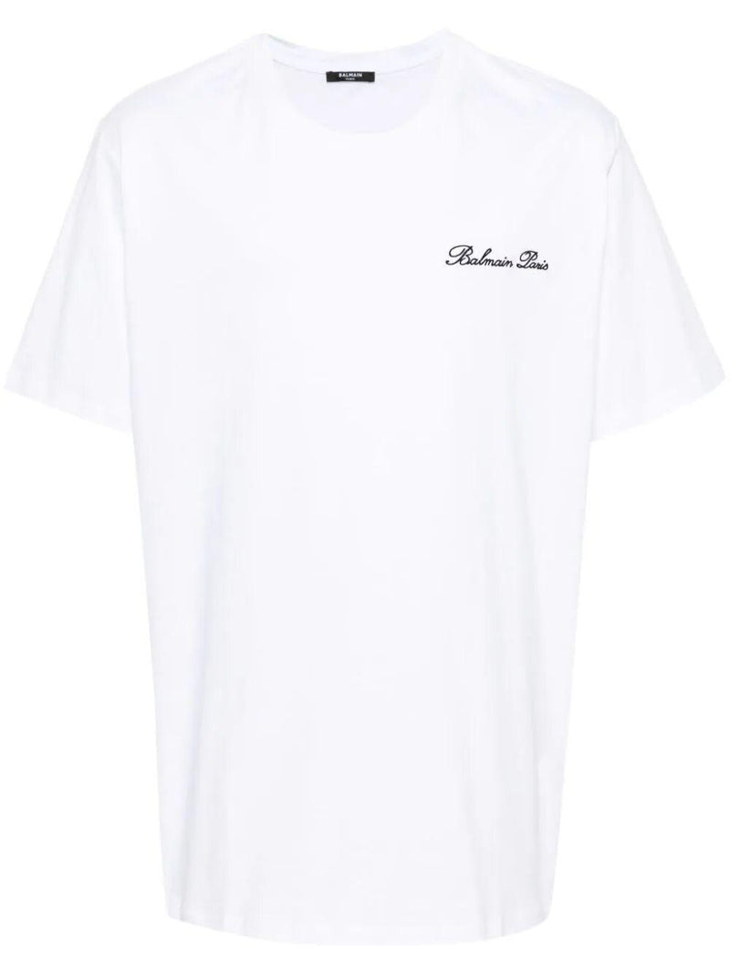 Balmain Signature Embroidery T-shirt Bulky Fit - Men - Piano Luigi