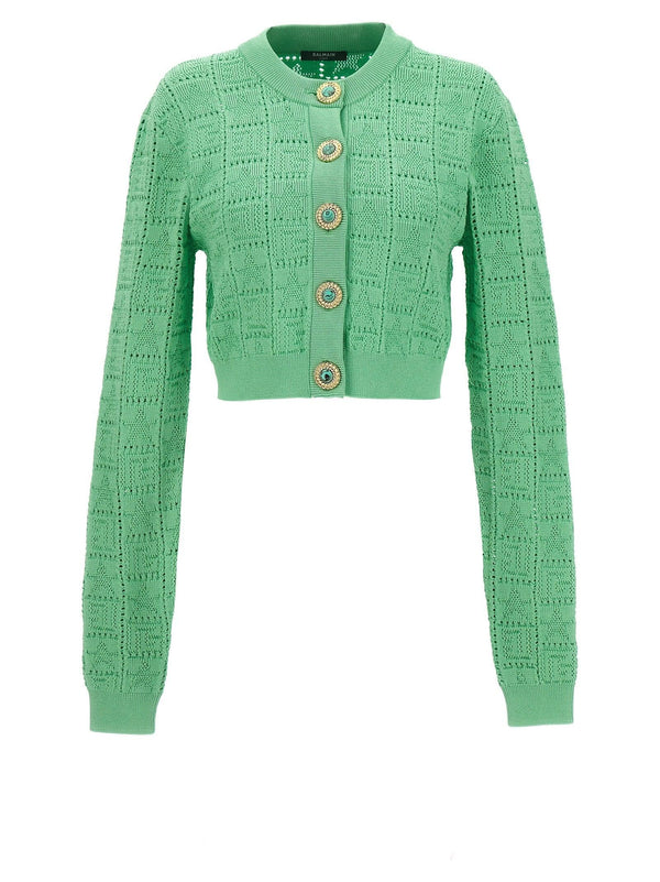 Balmain monogramma Cardigan - Women - Piano Luigi