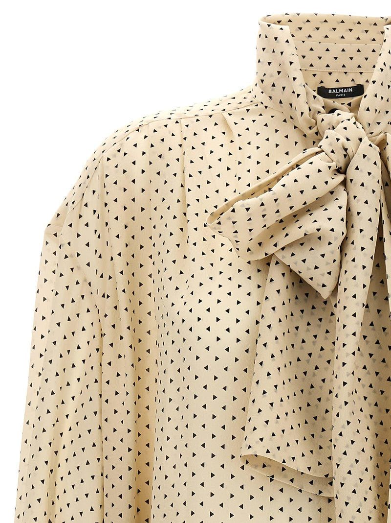 Balmain Silk Shirt With Lavalli Collar - Women - Piano Luigi