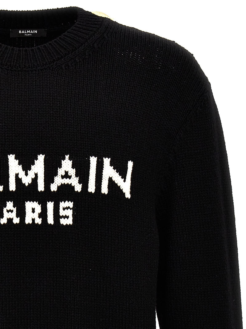 Balmain Jacquard Logo Sweater - Men - Piano Luigi