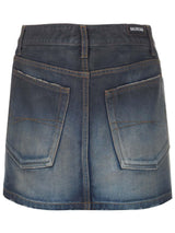 Balenciaga Frayed Edge Denim Mini Skirt - Women - Piano Luigi