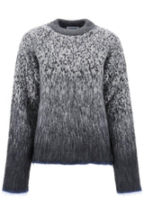 Off-White Grey Mohair Fuzzy Sweater - Women - Piano Luigi