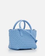 Bottega Veneta Cerulean Blue Leather Mini Cabat Handbag - Women - Piano Luigi