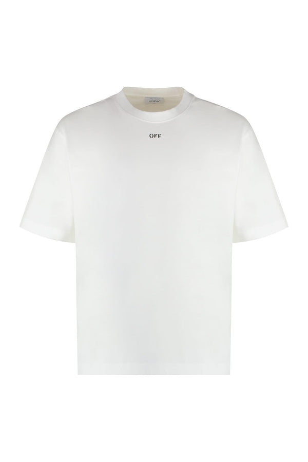 Off-White Cotton Crew-neck T-shirt - Men - Piano Luigi