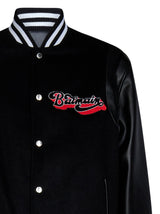 Black Balmain Bomber Jacket In Wool And Leather - Men - Piano Luigi