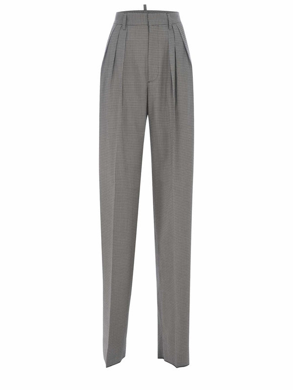 Trousers Dsquared2 In Virgin Wool Blend - Women - Piano Luigi