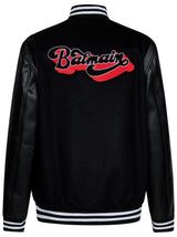 Black Balmain Bomber Jacket In Wool And Leather - Men - Piano Luigi