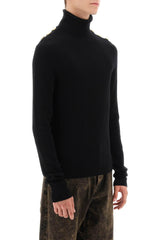 Balmain Turtleneck Sweater With Monogram Buttons - Men - Piano Luigi