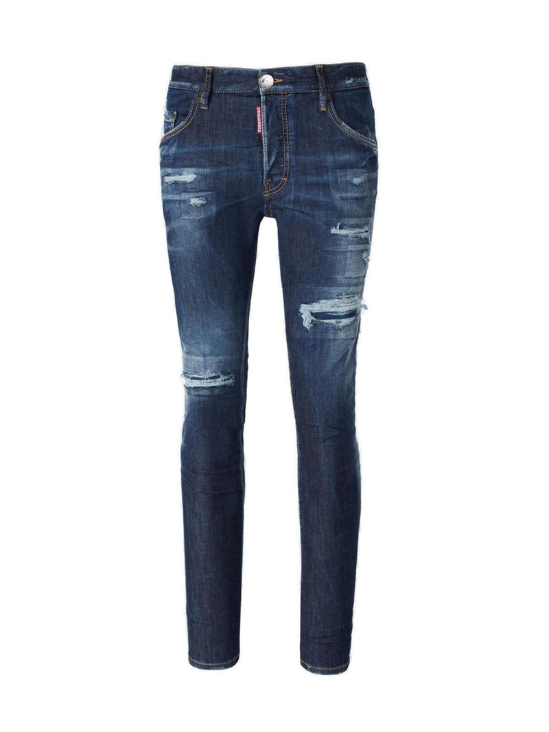 Dsquared2 Distressed-finish Tapered-leg Skinny Jeans - Men - Piano Luigi