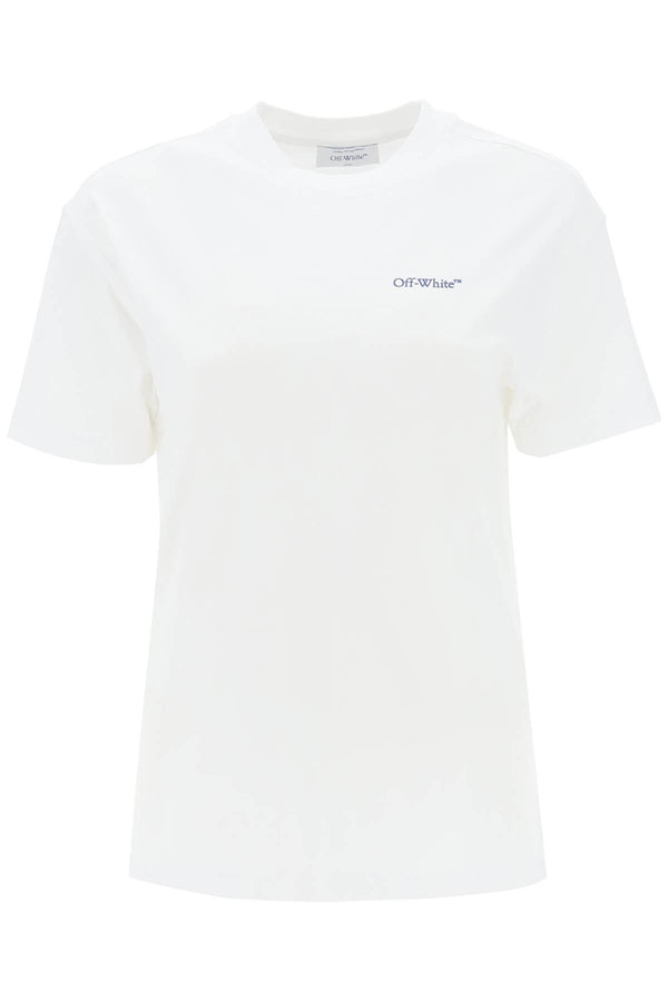 Off-White T-shirt With Back Embroidery - Women - Piano Luigi