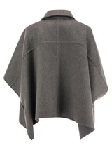 Brunello Cucinelli Cashmere Cape With Shiny Details - Women - Piano Luigi