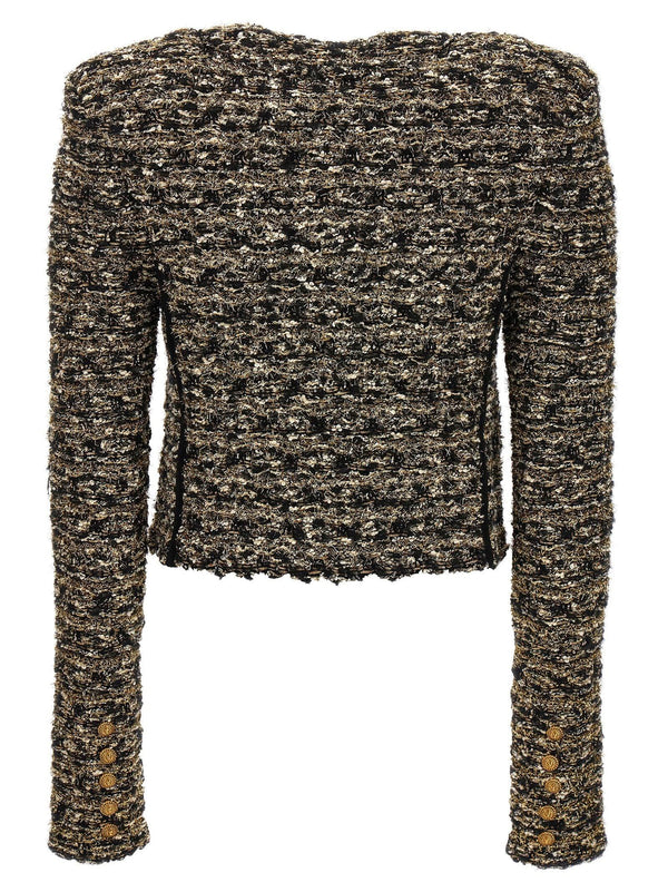 Balmain Lurex Tweed Jacket - Women - Piano Luigi