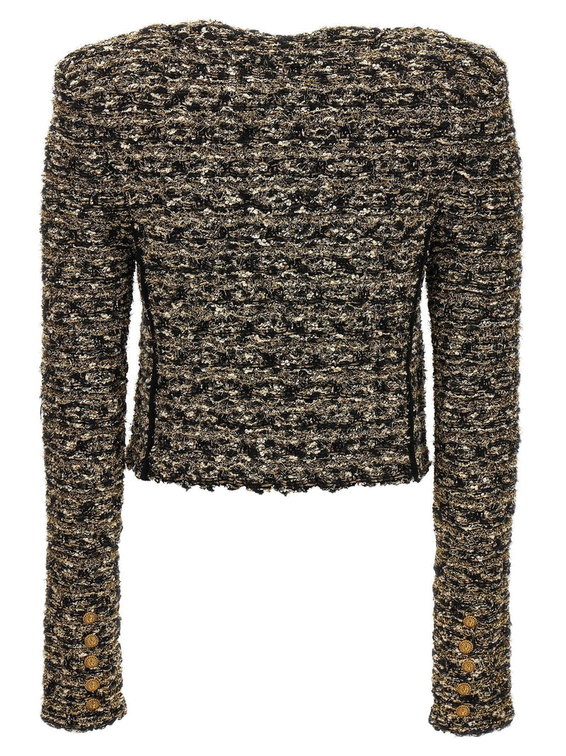 Balmain Lurex Tweed Jacket - Women - Piano Luigi