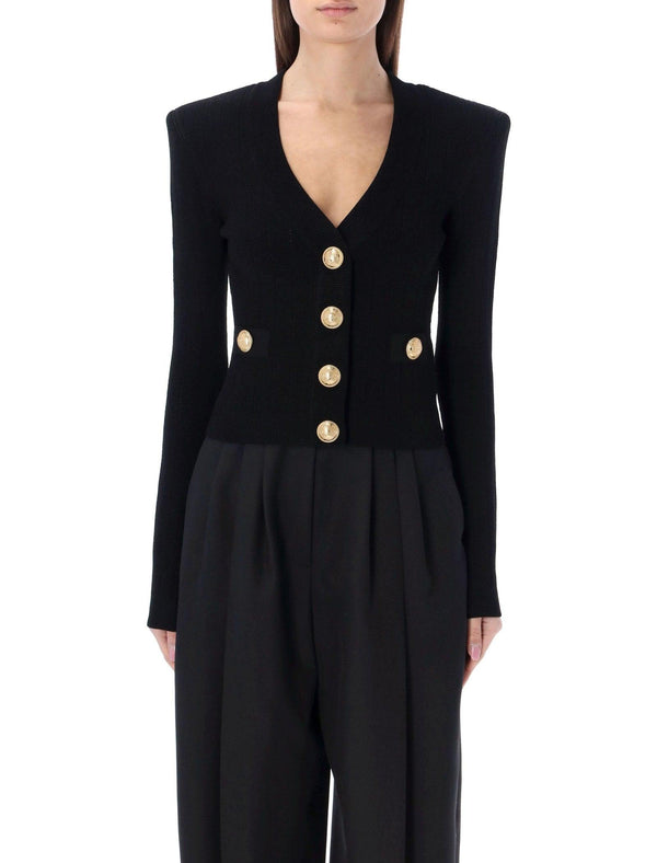 Balmain Gold Buttons Knit Cardigan - Women - Piano Luigi