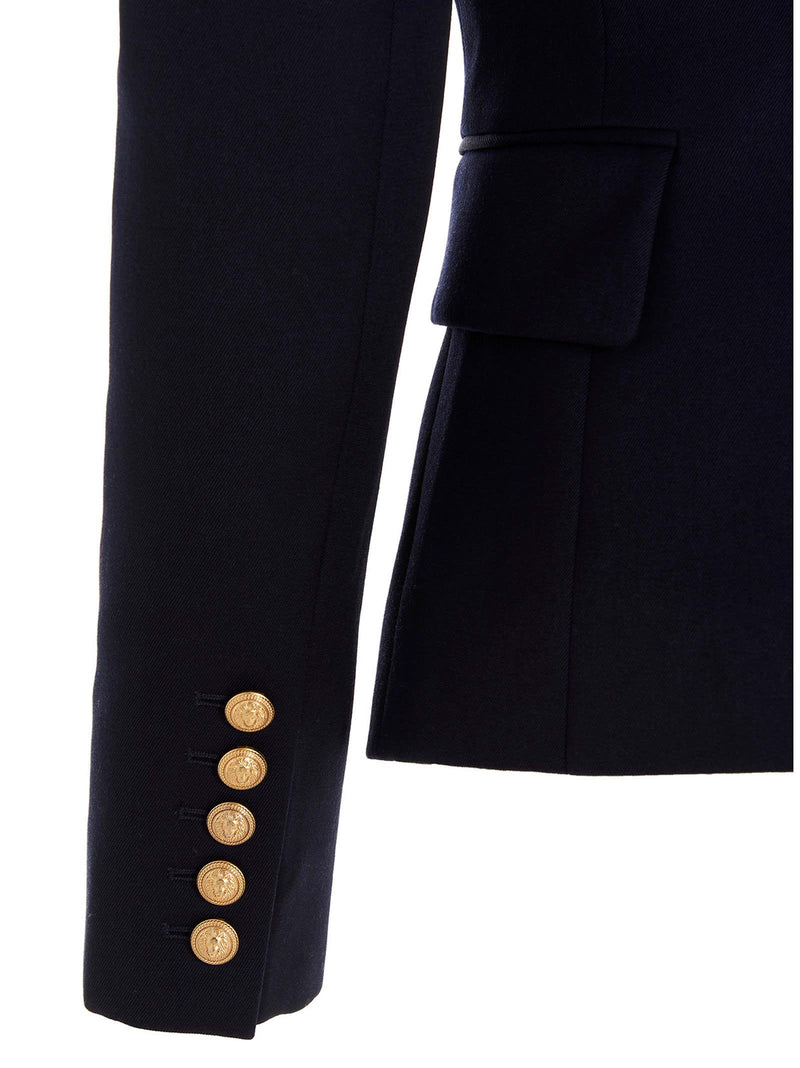 Balmain Wool Single Breast Blazer Jacket - Women - Piano Luigi