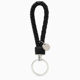 Bottega Veneta Black Keyring In Woven Leather - Women - Piano Luigi