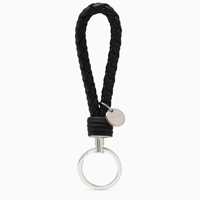 Bottega Veneta Black Keyring In Woven Leather - Women - Piano Luigi